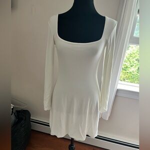 Oh Polly Modal Square Neck Long Sleeve Mini Dress